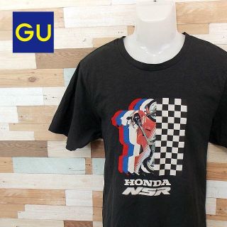 ジーユー(GU)の【GU】 美品 ジーユー  半袖Tシャツ HONDA NSR ブラック半袖T(Tシャツ/カットソー(半袖/袖なし))