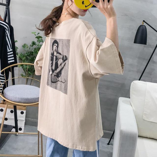 新品 ｔシャツ 韓国 お洒落 重ね着 レディース トップス 春 夏 格安 柄の通販 By Yuna S Shop ラクマ