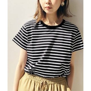 イエナ(IENA)のtommo様専用❄️sese クルーネック ボーダープルオーバー ブラック(Tシャツ(半袖/袖なし))