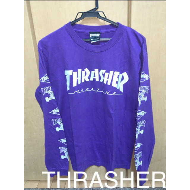 THRASHER(スラッシャー)の男女兼用！THRASHER 紫色ロンT メンズのトップス(Tシャツ/カットソー(七分/長袖))の商品写真