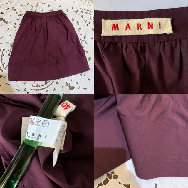 Marni マルニ すみれ色の通販 by aoi's shop｜マルニならラクマ - ギャザースカート 40 高評価