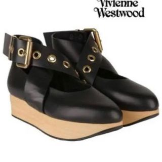 ヴィヴィアンウエストウッド(Vivienne Westwood)のバックルバレリーナ(ローファー/革靴)