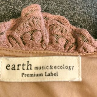 アースミュージックアンドエコロジー(earth music & ecology)のレース✳︎ピンクリボン✳︎トップス✳︎(シャツ/ブラウス(長袖/七分))