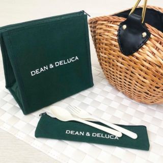 ディーンアンドデルーカ(DEAN & DELUCA)の【DEAN & DELUCA】 保冷ランチバッグ&カトラリーポーチ2個セット (弁当用品)