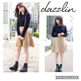 ダズリン(dazzlin)の【新品】ダズリン サス付フレアスカート サスペンダー取外し可 2WAY(ひざ丈スカート)