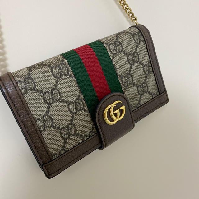 Gucci - ☆GUCCI (グッチ オフィディア〕GG チェーンiPhoneX/XSケース