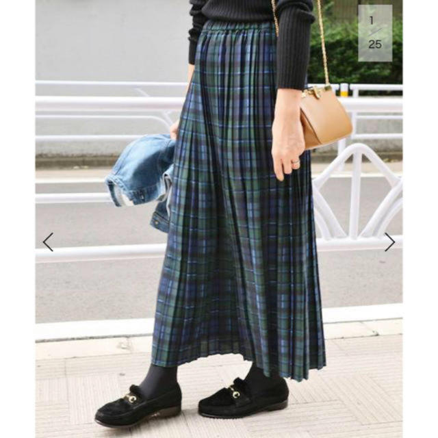 IENA(イエナ)の新品 イエナ チェックプリーツスカート レディースのスカート(ロングスカート)の商品写真