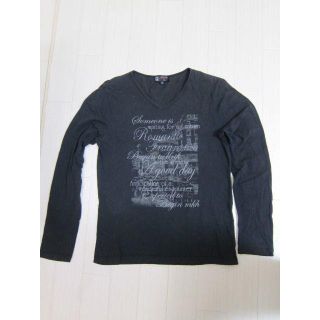 エムケーミッシェルクランオム(MK MICHEL KLEIN homme)のMICHEL KLEIN HOMME Vネック 長袖 Tシャツ ブラック M(Tシャツ/カットソー(七分/長袖))