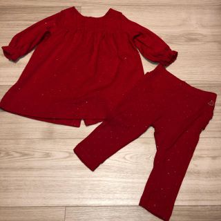 プチバトー(PETIT BATEAU)のpetit-bateau セットアップ 12m/74cm(シャツ/カットソー)