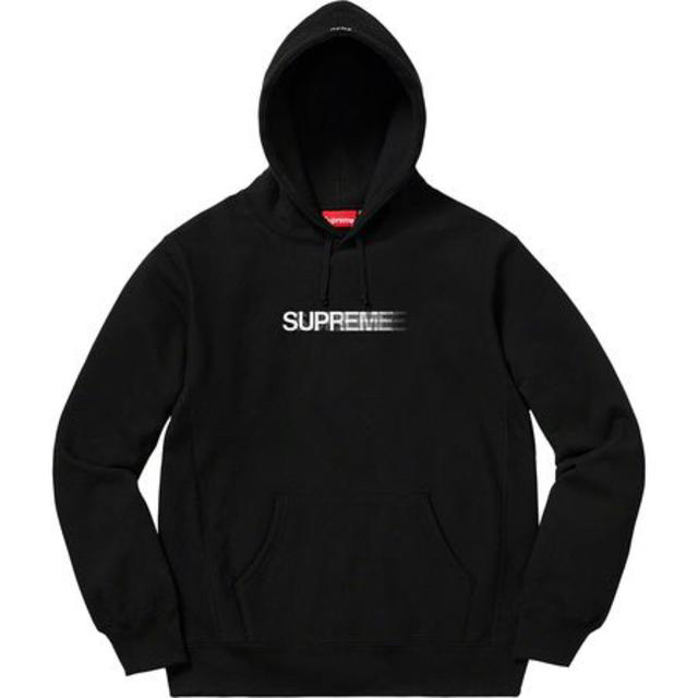 パーカー【黒XL】Supreme Motion Logo Hooded