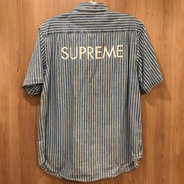 入手困難！Supreme ストライプデニム半袖シャツ 17SS 3