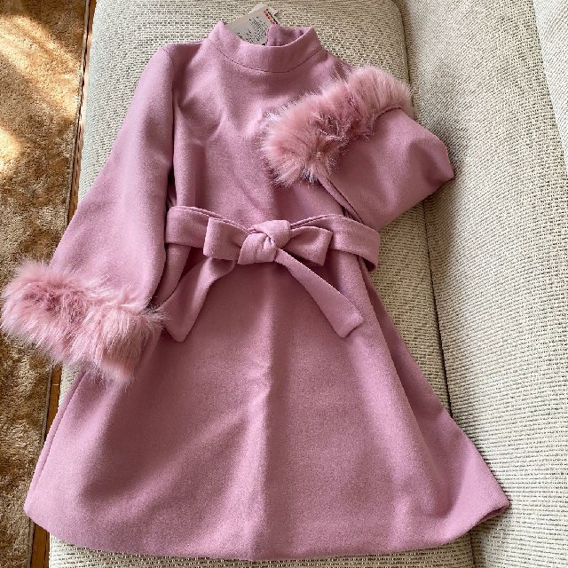 JILL by JILLSTUART(ジルバイジルスチュアート)の👗🎀Aライン.ファー.リボン.ワンピース❤️ レディースのワンピース(ミニワンピース)の商品写真