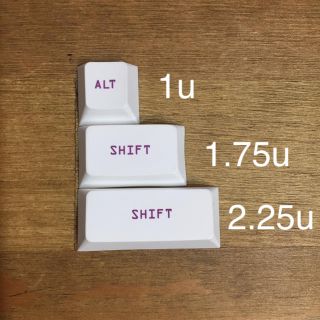 キーキャップ 3個セット shift alt 白色紫文字(PC周辺機器)