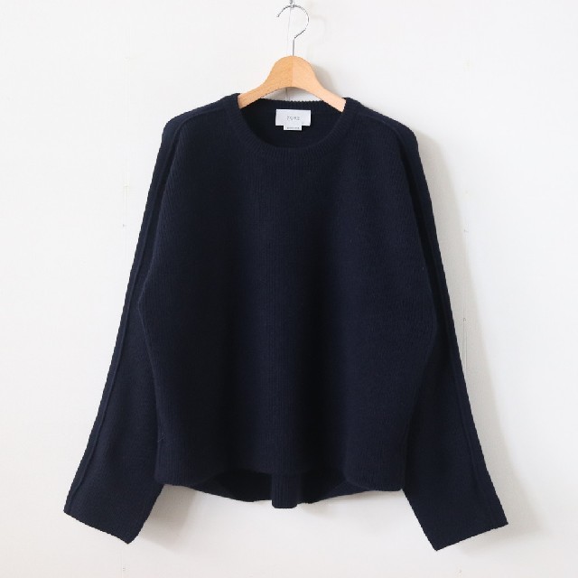 トップスYOKE 7G ALPACA CARDIGAN RIB STITCH KNIT