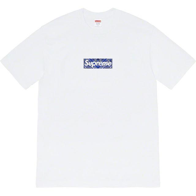 【白S】 Supreme Bandana Box Logo Tee