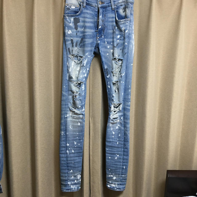 高価値】 AMIRI PAINTING DESTROYED JEAN 28 デニム/ジーンズ