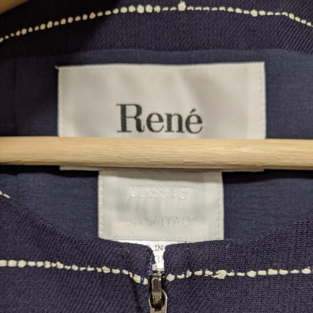 René - René ノーカラージャケット.の通販 by shop｜ルネならラクマ