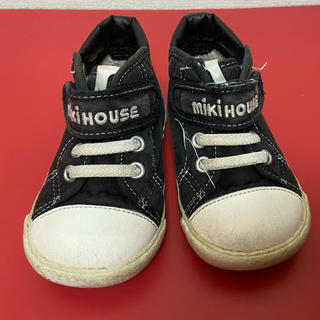 ミキハウス(mikihouse)のゆあさま専用　ミキハウス　キッズシューズ　13.5センチ　黒　ブラック  靴(スニーカー)