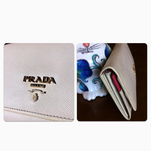 PRADA(プラダ)のPRADA 長財布 ホワイト×ピンク レディースのファッション小物(財布)の商品写真