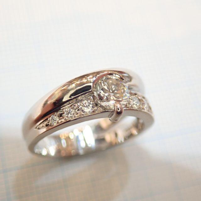 ■Pt900ダイヤモンドリング 0.51ct/0.17ct■指輪■シンプル■ レディースのアクセサリー(リング(指輪))の商品写真