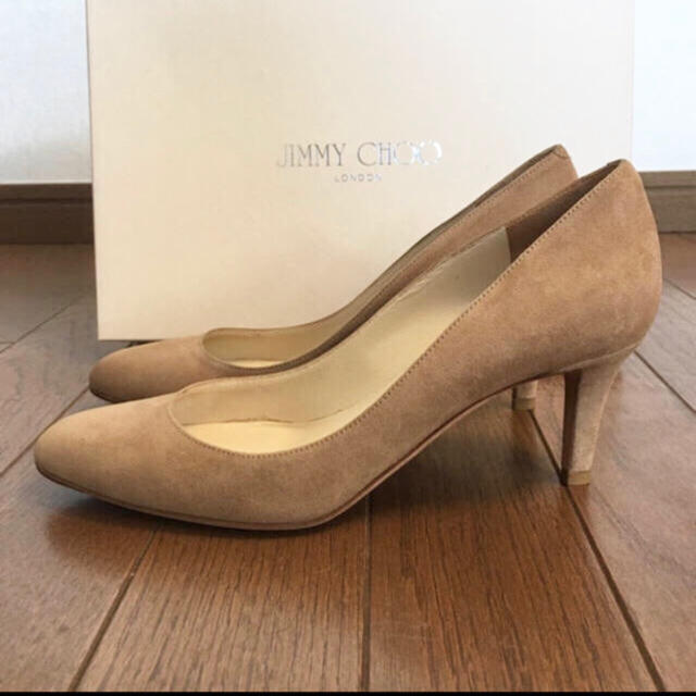 ジミーチュウ JIMMY CHOO ベージュ スエード パンプス - www
