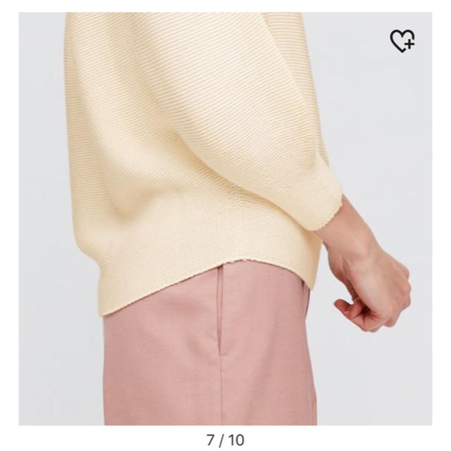 UNIQLO(ユニクロ)のUNIQLO コットンバルーンスリーブセーター（7分袖） レディースのトップス(ニット/セーター)の商品写真