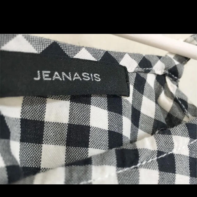 JEANASIS(ジーナシス)のjeanasis ギンガムチェックオフショルキャミワンピース レディースのワンピース(ロングワンピース/マキシワンピース)の商品写真