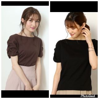 アプワイザーリッシェ(Apuweiser-riche)の新品
アプワイザーリッシェ
洗える　袖ギャザー　カットソー　Tシャツ(Tシャツ(半袖/袖なし))