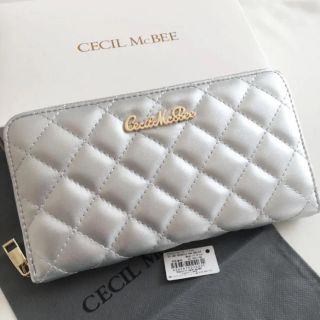 セシルマクビー(CECIL McBEE)の新品 セシルマクビー キルティング 長財布 ウォレット シルバー(財布)