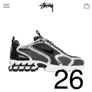 ナイキ(NIKE)のSTÜSSY / NIKE AIR ZOOM SPIRIDON CAGE 2 (スニーカー)