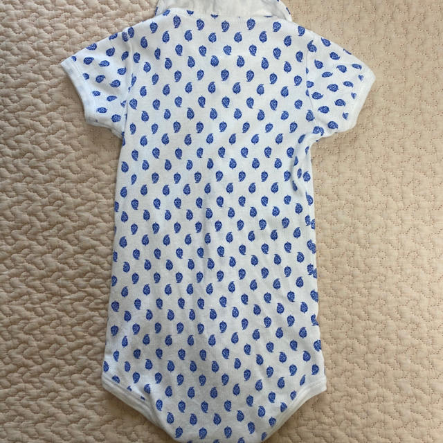 PETIT BATEAU(プチバトー)のチャオ様専用　プチバトー　半袖ロンパース  ペイズリー柄　12m キッズ/ベビー/マタニティのベビー服(~85cm)(ロンパース)の商品写真