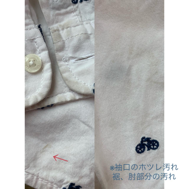 ZARA KIDS(ザラキッズ)のZARA KIDS☆自転車刺繍シャツ キッズ/ベビー/マタニティのキッズ服男の子用(90cm~)(ブラウス)の商品写真