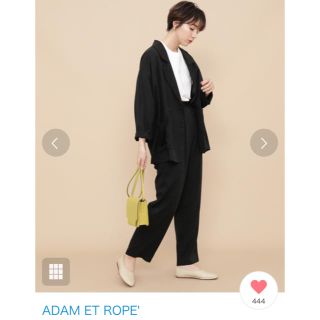 アダムエロぺ(Adam et Rope')のテADAM ET ROPE' テンセルイージーパンツ　ブラック(カジュアルパンツ)