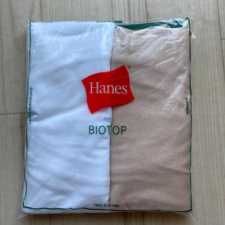 BIOTOP hanes 2色セット(ベージュ、ホワイト)(Tシャツ(半袖/袖なし))