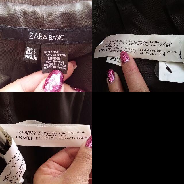 ZARA(ザラ)の【人気】ザラベーシック スペイン製肩パッド入りフリル襟袖コーデュロイコート L  レディースのジャケット/アウター(ロングコート)の商品写真