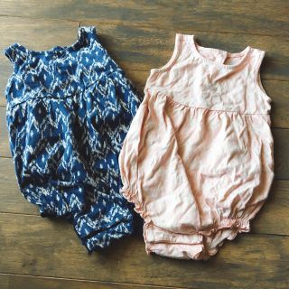 オールドネイビー(Old Navy)のオールドネイビー　ロンパース　2枚セット(ロンパース)