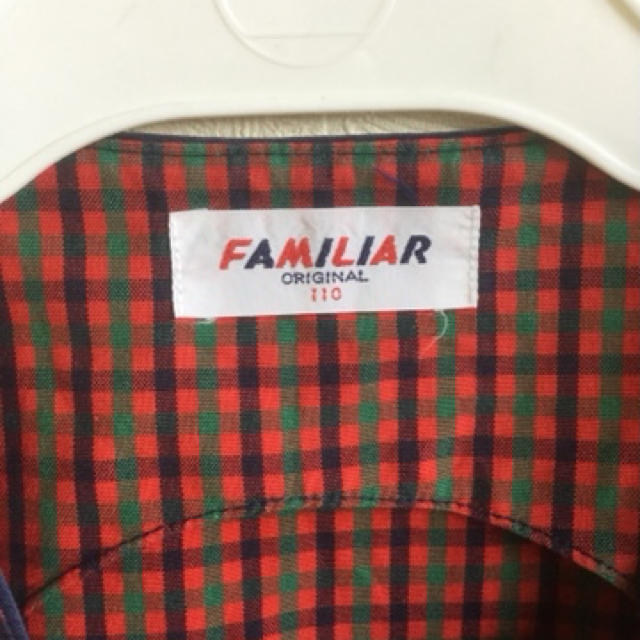 familiar(ファミリア)のファミリア　赤チェック　ワンピース　ジャンパースカート　110 キッズ/ベビー/マタニティのキッズ服女の子用(90cm~)(ワンピース)の商品写真