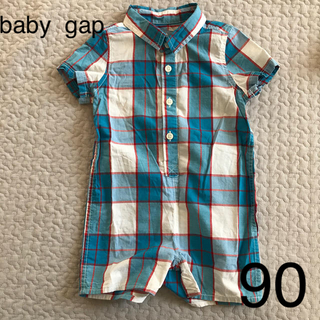 ベビーギャップ(babyGAP)のbaby gap チェックシャツ　つなぎ　90 (その他)
