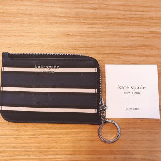 ケイトスペードニューヨーク(kate spade new york)のケイトスペード　カードケース　キーリング、小銭入れ付き　新品未使用(コインケース)