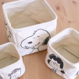 スヌーピー(SNOOPY)のsteady3月号付録　収納ボックス(リビング収納)