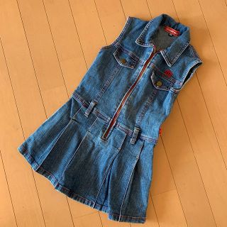 ベビードール(BABYDOLL)の美品　BABY DOLL ジャンバースカート　ワンピース　デニム  100(ワンピース)