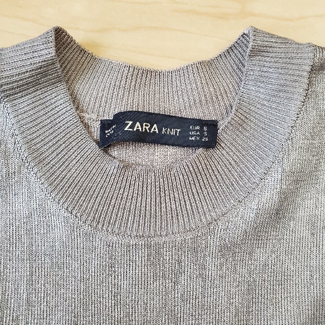 ZARA(ザラ)のzara メタリック　トップス　ニット　 レディースのトップス(ニット/セーター)の商品写真