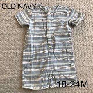 オールドネイビー(Old Navy)のオールドネイビー　甚平　スタンドカラー　ストライプシャツ　つなぎ(甚平/浴衣)