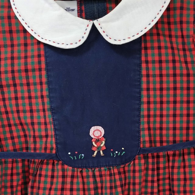 familiar(ファミリア)の中古品(110cm)familiarの半袖ワンピース キッズ/ベビー/マタニティのキッズ服女の子用(90cm~)(ワンピース)の商品写真