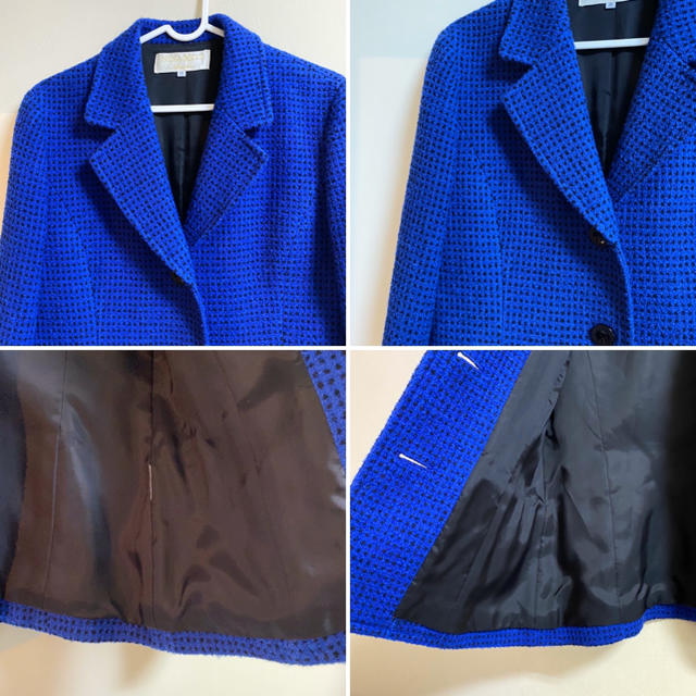 【NINA RICH／送料込・コメント不要即購入可】 素材感の良い青ジャケット