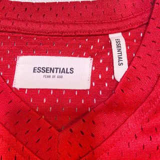 フィアオブゴッド(FEAR OF GOD)の＜ESSENTIALSメッシュT＞新品未使用　赤(Tシャツ/カットソー(半袖/袖なし))