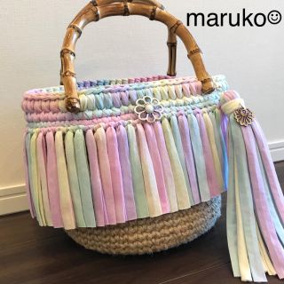 あずきくん様専用★フリンジマルシェ★麻ひもバッグ(バッグ)