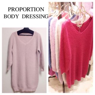 プロポーションボディドレッシング(PROPORTION BODY DRESSING)のプロポ♡アンゴラニットワンピ(ミニワンピース)