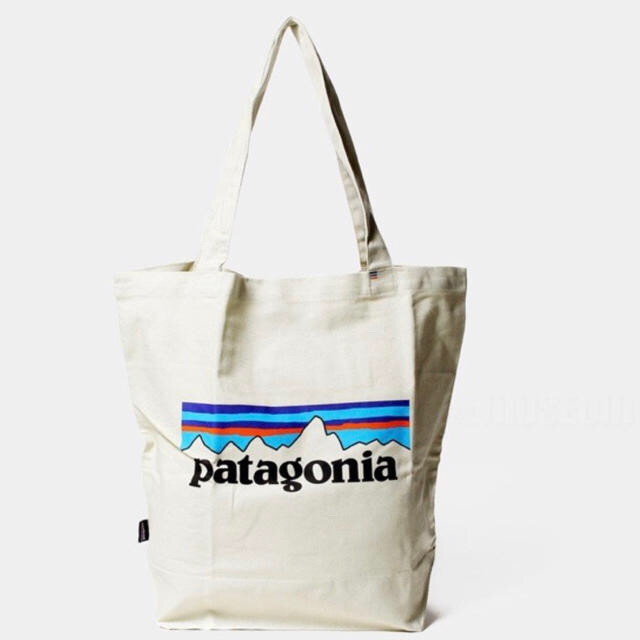 人気デザイナー - patagonia 美品⭐️Patagonia 縦型  キャンバストート　生成り綿100% トートバッグ