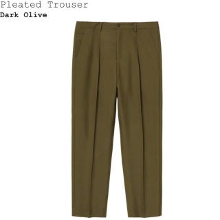 シュプリーム(Supreme)の30 supreme pleated trouser pant olive 新品(スラックス)